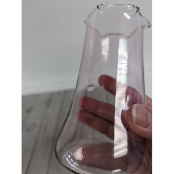 Pink Handblown Glass Vase Fluted Ruffle 5" Tall - Picture 4 of 6